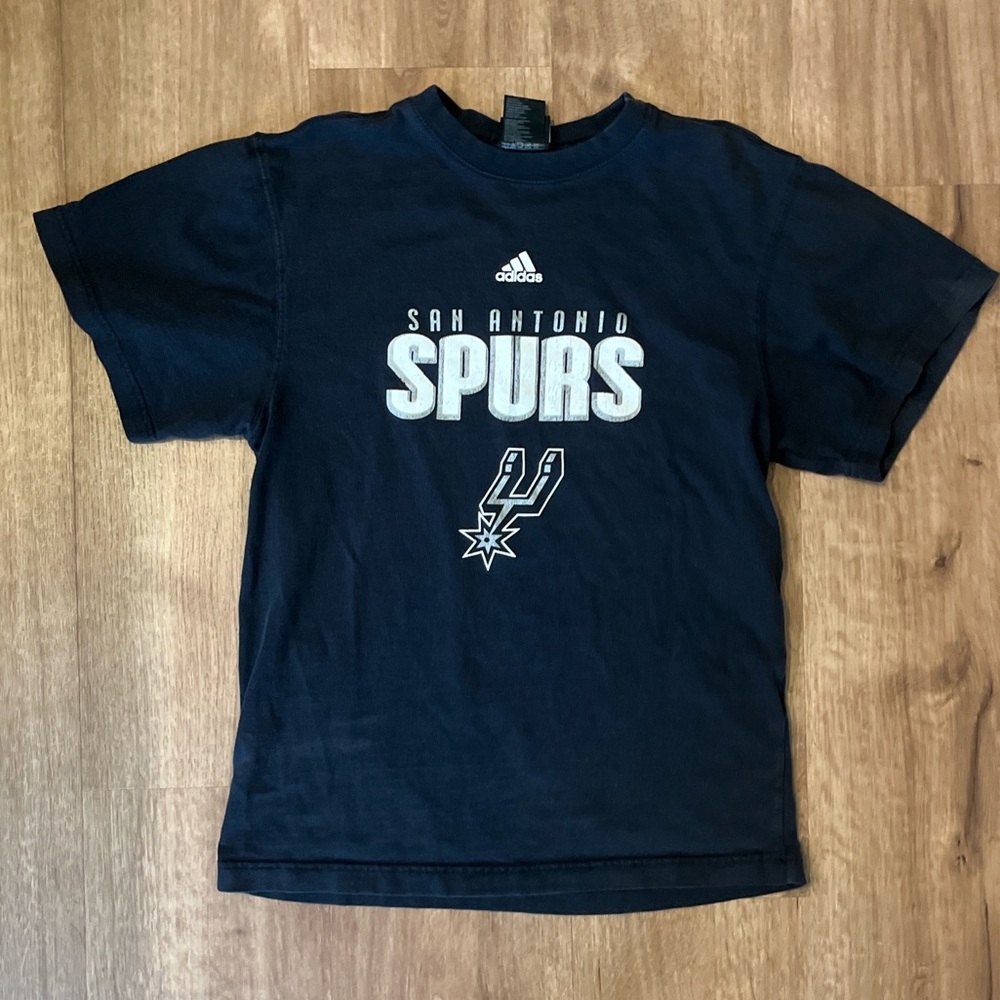 Black Adidas San Antonio Spurs Basketball T-Shirt